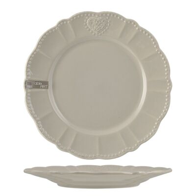 Celine dinner plate in gray stoneware cm 26