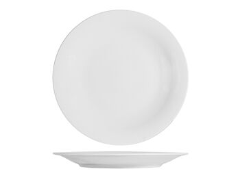 Assiette plate Charme en porcelaine blanche cm 27. 2