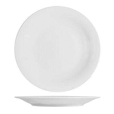 Plato llano Charme de porcelana blanca cm 27.