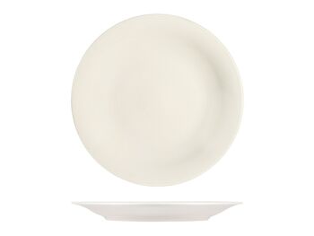 Assiette plate Charme en porcelaine ivoire cm 27. 2