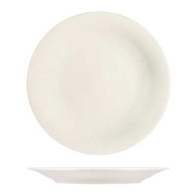 Charme dinner plate in ivory porcelain cm 27.