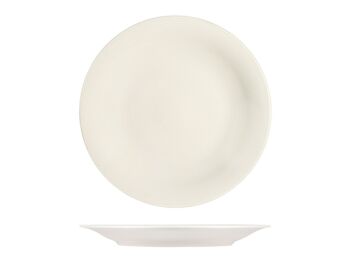 Assiette plate Charme en porcelaine ivoire cm 27. 1