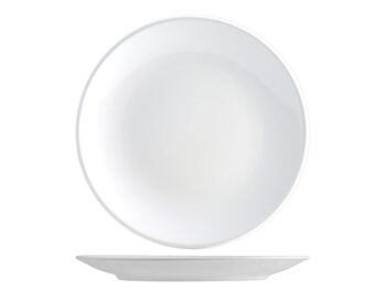 Assiette coupe Iris en céramique blanche 26 cm 1