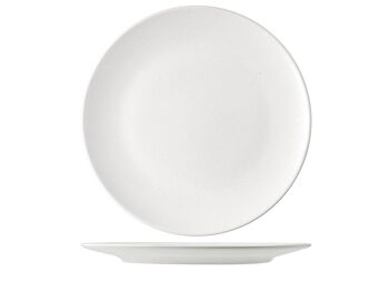 Assiette plate Denver en grès blanc cm 26 2