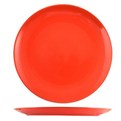 Plato llano Denver de gres rojo cm 26