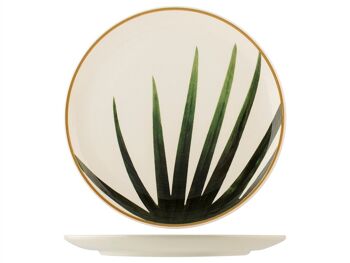 Assiette plate exotique en céramique décorée 25 cm. 3