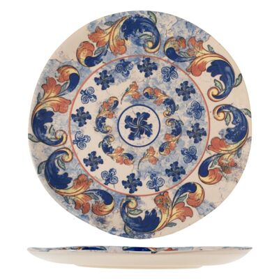 Felicity dinner plate in decorated stoneware cm 26