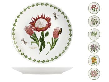 Assiette plate fleurs en porcelaine décorée cm 27. 6