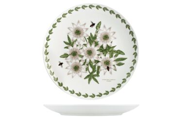 Assiette plate fleurs en porcelaine décorée cm 27. 8