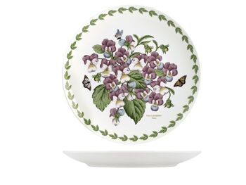 Assiette plate fleurs en porcelaine décorée cm 27. 10