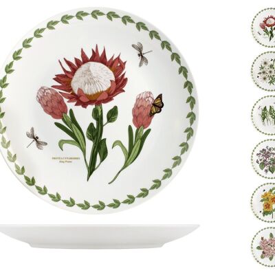 Assiette plate fleurs en porcelaine décorée cm 27.