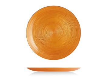 Assiette plate Hoche en verre orange 27 cm 2