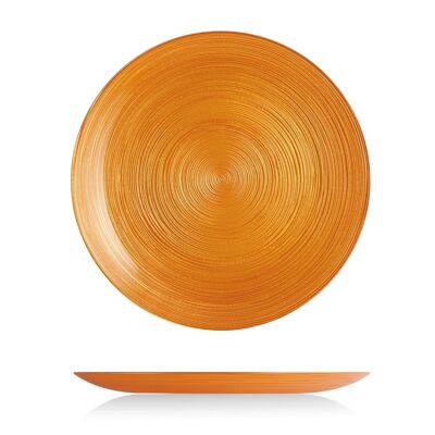 Assiette plate Hoche en verre orange 27 cm