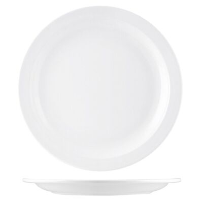 Flat plate in 100% White Melamine cm 24