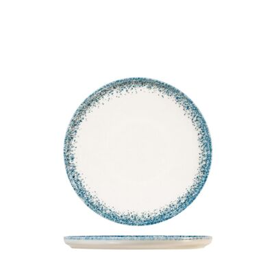 Jupiter dinner plate with blue and ivory porcelain edge 20 cm.
