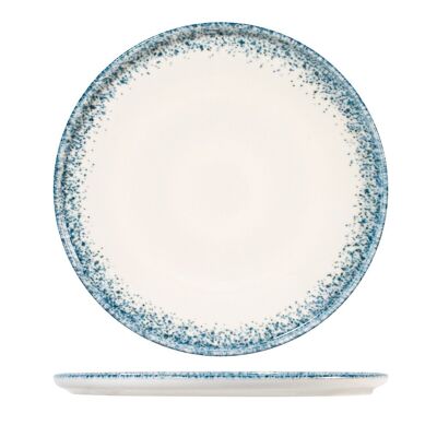 Jupiter dinner plate with blue and ivory porcelain edge 28 cm.