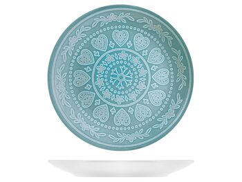 Assiette plate Karma en grès couleurs assorties dans des tons pastel cm 27 7