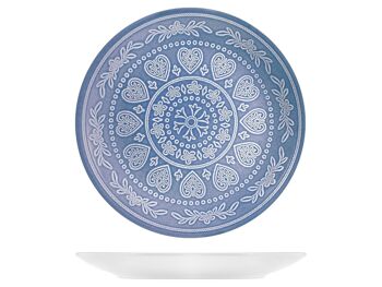 Assiette plate Karma en grès couleurs assorties dans des tons pastel cm 27 3