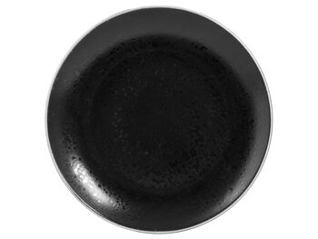 Assiette plate minérale en grès noir 27 cm. 6