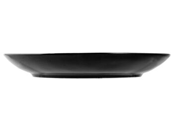 Assiette plate minérale en grès noir 27 cm. 2