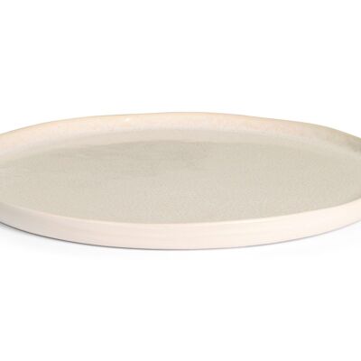 Assiette plate Montblanc en grès blanc 27 cm