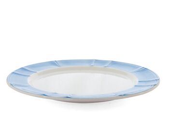 Assiette plate Rodi en céramique avec bordure bleue cm 27 4