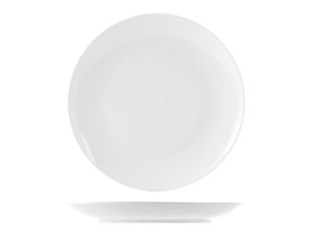 Assiette plate Suède en porcelaine blanche 27 cm 2