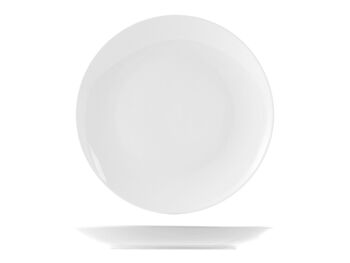 Assiette plate Suède en porcelaine blanche 27 cm 1