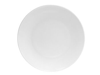 Assiette plate coupe en porcelaine blanche 27 cm 5