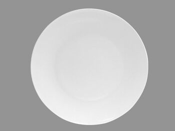 Assiette plate coupe en porcelaine blanche 27 cm 8