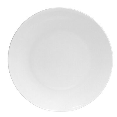 Assiette plate coupe en porcelaine blanche 27 cm