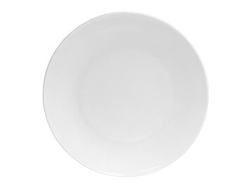 Assiette plate coupe en porcelaine blanche 27 cm 1