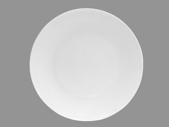 Assiette plate coupe en porcelaine blanche 27 cm 4