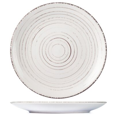 Terre du Sud dinner plate in white stoneware cm 27