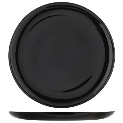 Premiere pizza plate in black opal glass 32 cm