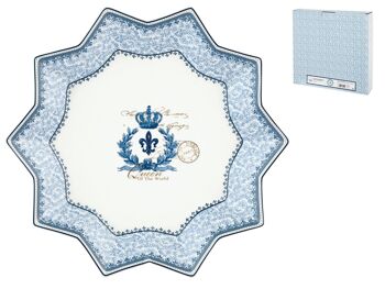 Assiette en porcelaine Blue Dream star 32 cm 4