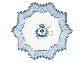 Assiette en porcelaine Blue Dream star 32 cm 6