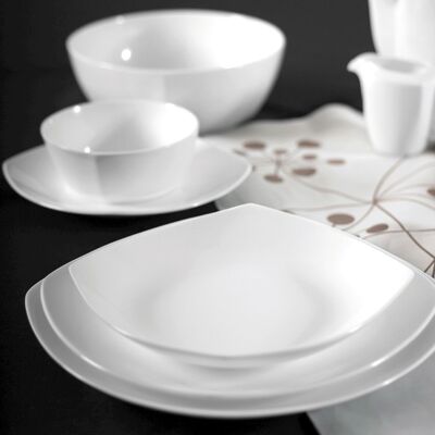 Piatto quadro bone china 29 cm