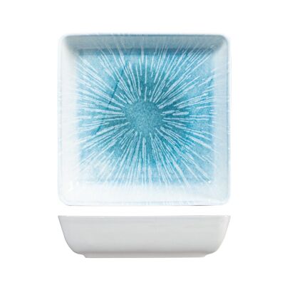 Neptune square soup plate in light blue porcelain cm 19,