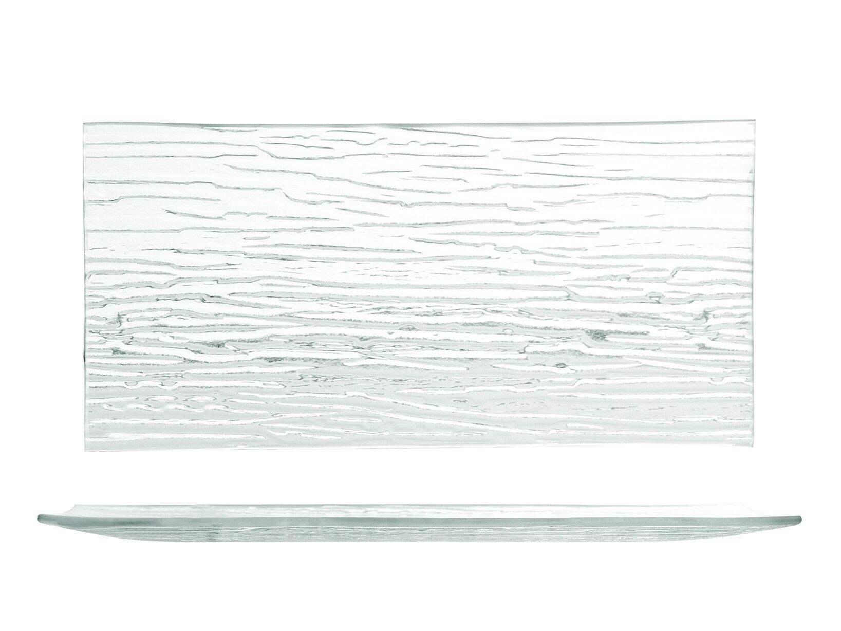 Piatto rettangolare Bamboo in vetro riciclato cm 39x21