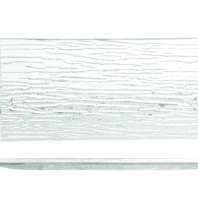 Piatto rettangolare Bamboo in vetro riciclato cm 39x21