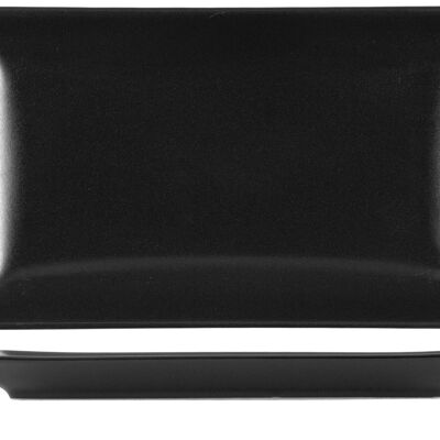 Boston rectangular plate in black stoneware 25x15 cm