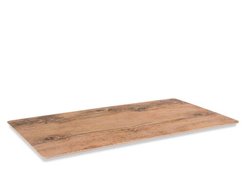 Piatto rettangolare decoro legno in melamina cm 25,5x46