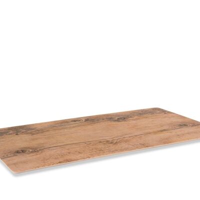 Piatto rettangolare decoro legno in melamina cm 25,5x46