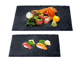 Assiette rectangulaire en ardoise cm 28x16x0,5 h 4