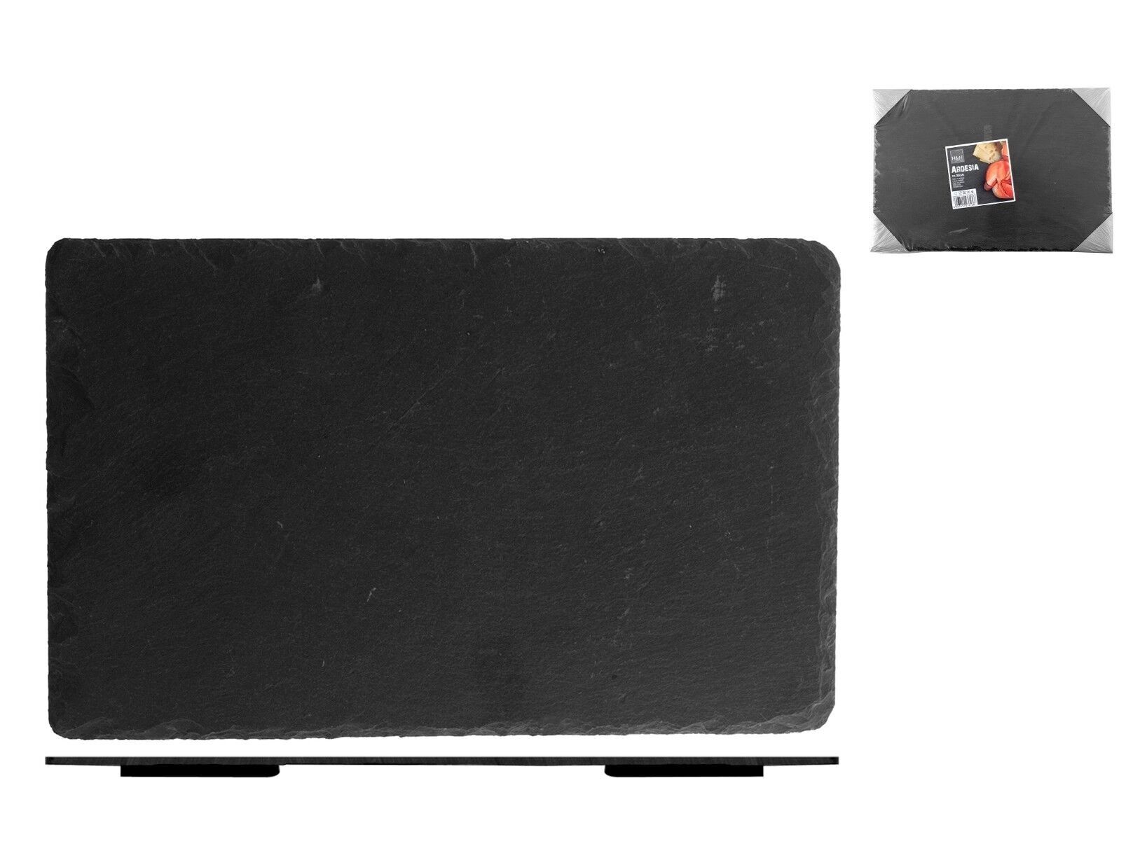 Piatto rettangolare in ardesia cm 38x26x0,5 h