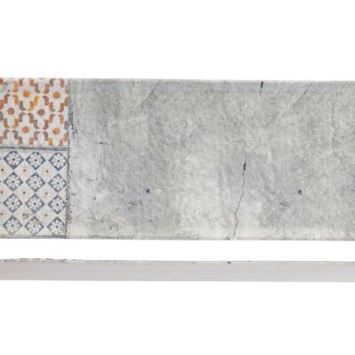 Malaga rectangular plate in decorated stoneware cm 33x12