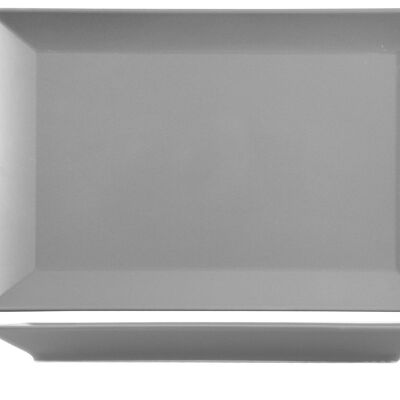 Osaka rectangular plate in gray stoneware 30x20 cm