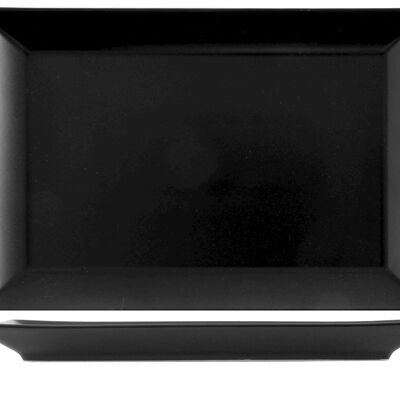 Plato rectangular Osaka de gres negro 30x20 cm