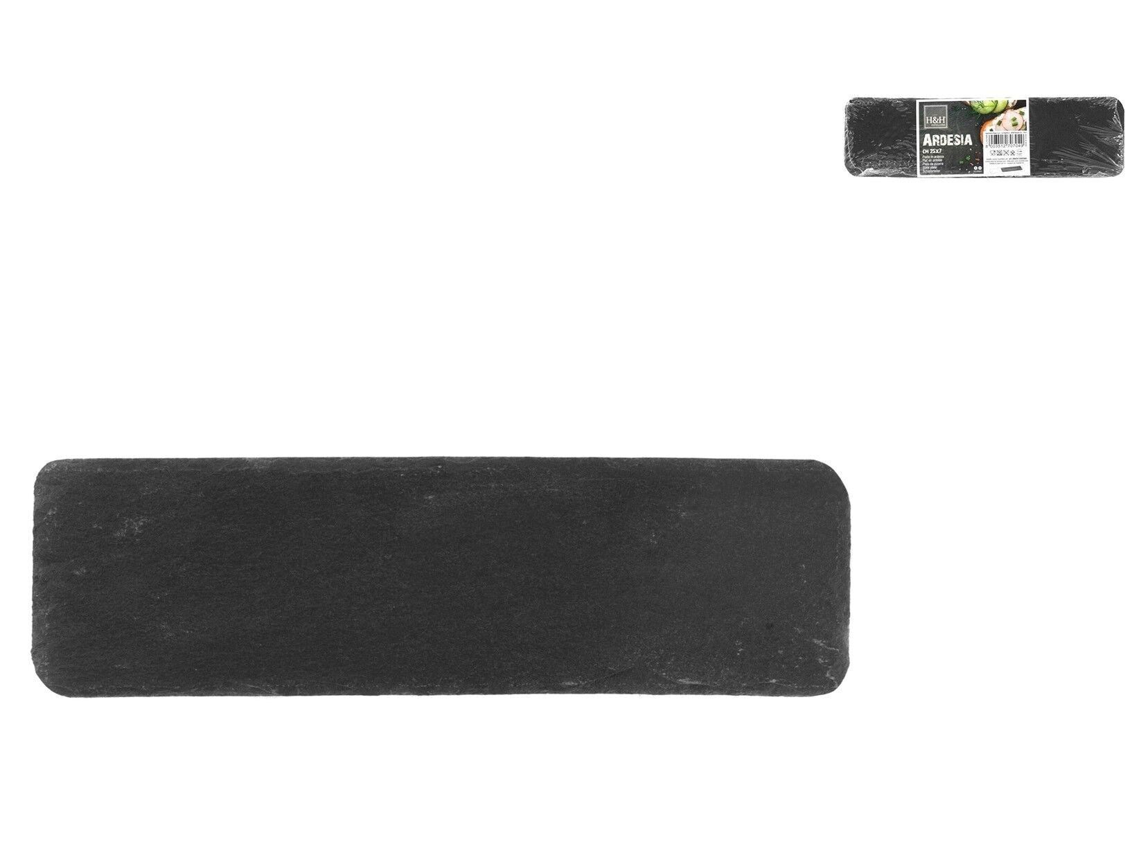 Piatto rettangolare per il set Ardesia&Bamboo in ardesia cm 25x7x0,5 h